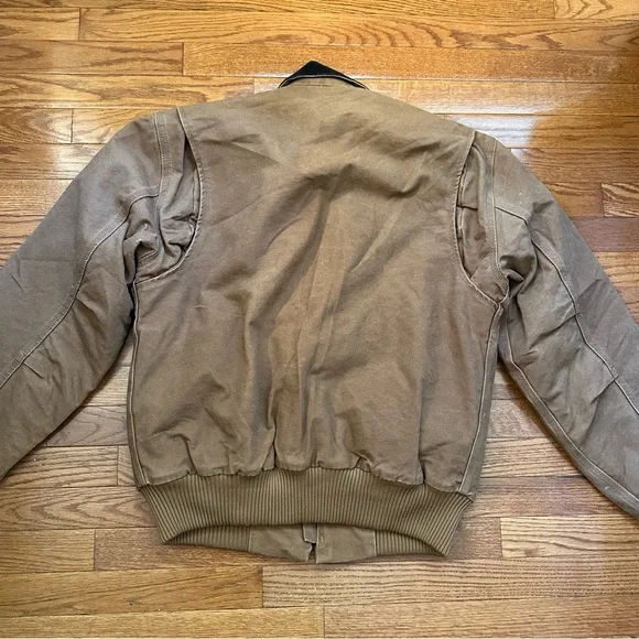 Carhartt Vintage J165 BRN Bomber Jacket, Brown Black Corduroy Collar size M - Picture 5 of 5